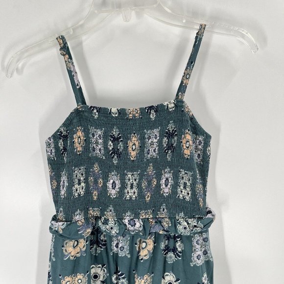 Universal Thread Teal Floral Midi Dress - Picture 4 of 7